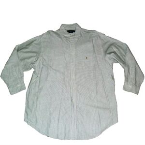 Ralph Lauren Polo $75 Mens sz. XL Light Black White Stripe Button Down Shirt New